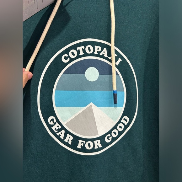 Cotopaxi Men's XL Sunny Side Pullover Hoodie Deep Ocean Teal Sweatshirt NWT - Picture 4 of 11